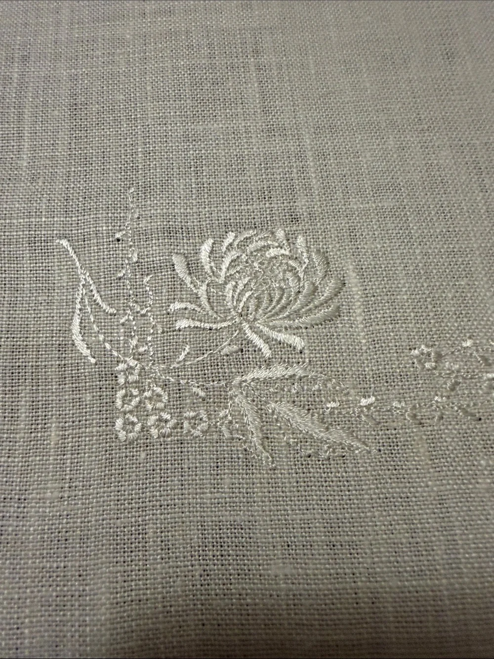 Vintage Irish Linen 12x18 White Lace Embroidered NIB